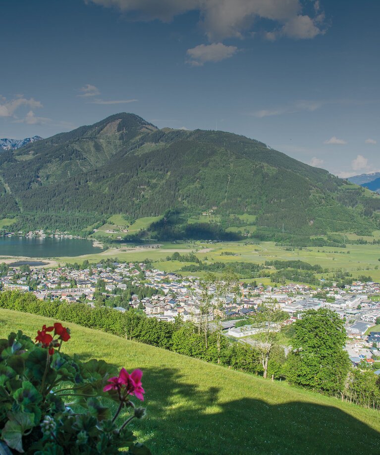 Landschaft und Bergwelt vom Appartement aus mit Ausblick über Schüttdorf und dem Zeller See | © Privat