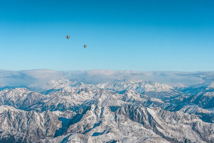 Alpenüberquerung der Heißluftballone bei den Balloonalps in Zell am See-Kaprun | © Zell am See-Kaprun Tourismus